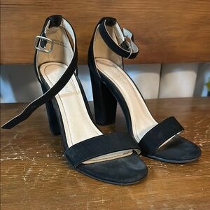 Black Ankle Strap Heels